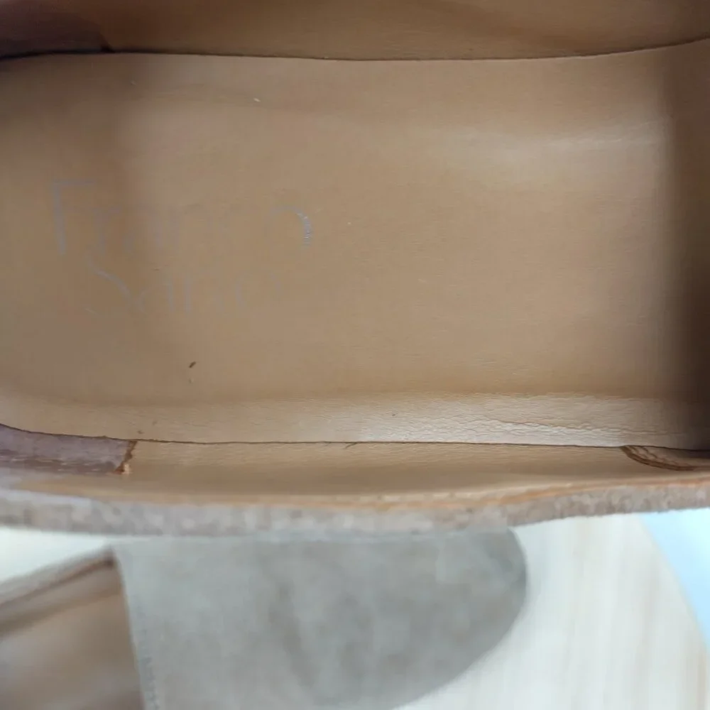 Franco Sarto Glow Beige Tan Suede Flats Women US 11M
